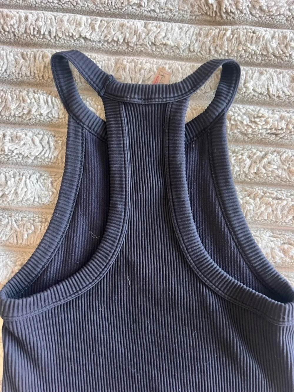 Commando Studio Ribbed Racerback Tank Top- Black- Size S/M - Picture 7 of 9